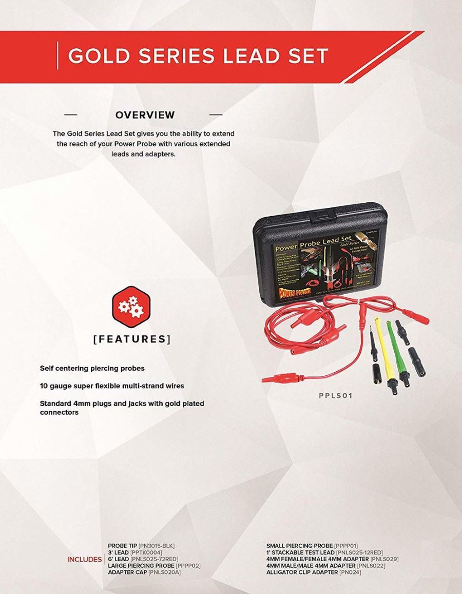 Car Diagnostic Service Tool Gold Series Lead Sets