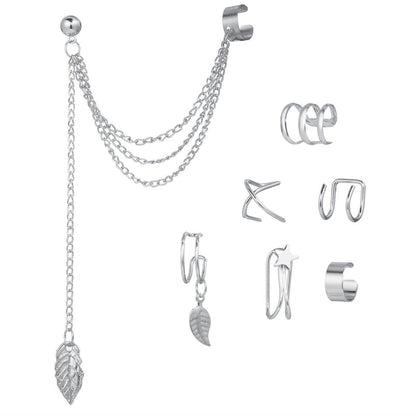 2020 earings long women fashion earing for womens Punk Rock Style Young Gift Leaf Chain Tassel Earri