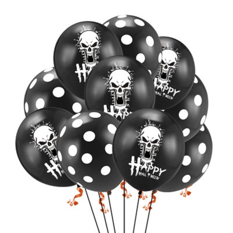 Halloween Pumpkin Ghost Spider Confetti Balloon Latex Happy Halloween Decoration Kids Air Baloons
