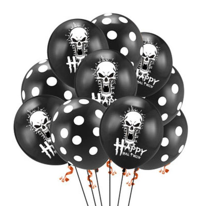 Halloween Pumpkin Ghost Spider Confetti Balloon Latex Happy Halloween Decoration Kids Air Baloons